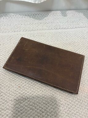 Brown Genuine Leather RFID Bifold Wallet Card Organizer